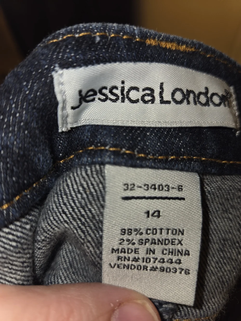 Jessica London Denim A-Line Skirt - Dark Blue